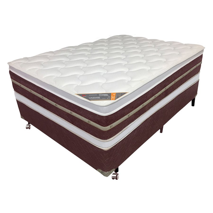 Cama Box + Colchão Castor Casal Lausane Double Face Tecnopedic 138x188x61cm - 1