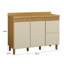 Ver imagem 4 de Balcão de Cozinha Dakota 120cm Cinamomo/off White com Tampo Mdp - Valdemóveis