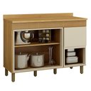 Ver imagem 3 de Balcão de Cozinha Dakota 120cm Cinamomo/off White com Tampo Mdp - Valdemóveis