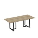 Ver imagem 1 de Mesa de Reunião Retangular 200x90cm MR2000P25TUB Preto/Noce Marromle
