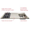 Ver imagem 2 de Pia Fogão Gás 2 bocas Fabrinox 120x55cm, cuba direita e furo para torneira