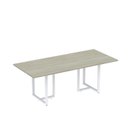 Ver imagem 1 de Mesa de Reunião Retangular 200x90cm MR2000P25TUB Branco/Nogueira Casablanca