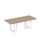 Ver imagem 1 de Mesa de Reunião Retangular 200x90cm MR2000P25TUB Branco/Noce Marromle