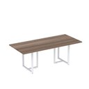 Ver imagem 1 de Mesa de Reunião Retangular 200x90cm MR2000P25TUB Branco/Walnut