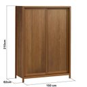 Ver imagem 3 de Guarda-Roupa Modulado 2 Portas Modena Marrom/Amendoa