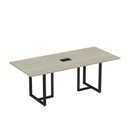 Ver imagem 1 de Mesa de Reunião Retangular com Power Box 200x90cm MR2000P25TUB Bege/Nogueira Casablanca/Preto
