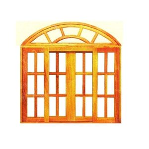Janela de Correr Colonial Vidrinho - Madeira Maciça - Angelim:1,00m X 1,00m
