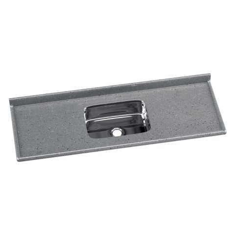 Pia de Cozinha Mármore Sintético 150x55cm com Cuba Aço Inox Multimóveis CR20474 