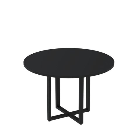 Mesa de Reunião Redonda 100cm MRR1100P25TUB Preto