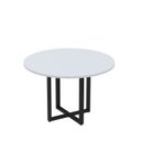 Ver imagem 1 de Mesa de Reunião Redonda 100cm MRR1100P25TUB Preto/Cinza