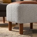 Ver imagem 6 de Puff Decorativo Verso 45x51 cm Pes Madeira Boucle e Courino Tce 1018 Tcs 727 Moll