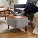 Ver imagem 7 de Puff Decorativo Verso 45x51 cm Pes Madeira Boucle e Courino Tce 1018 Tcs 727 Moll