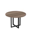 Ver imagem 1 de Mesa de Reunião Redonda 100cm MRR1100P25TUB Preto/Walnut