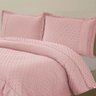 Kit Cobre Leito e Lençol Queen Melody Dupla Face 7 Peças - Rosê - 100% Poliéster - 3