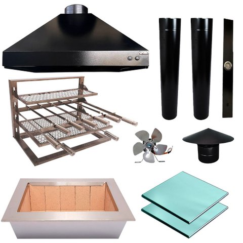 Kit Churrasqueira Gourmet  P Cor Preta