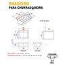 Kit Churrasqueira Gourmet  P Cor Preta - 5