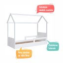 Ver imagem 6 de Cama Infantil Montessoriana Solteiro Branco Completa Móveis