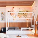 Ver imagem 2 de Cama Infantil Montessoriana Solteiro Branco Completa Móveis