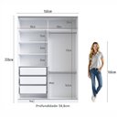 Ver imagem 2 de Guarda Roupa Solteiro 2 Portas Rc2002 Linha Roupeiros Emovell
