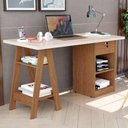 Ver imagem 2 de Mesa Cavalete Bali Off White Canela Carmolar