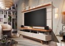 Ver imagem 5 de Rack com Painel Vivare Wood 180cm Off White com Nature - Giga Móveis