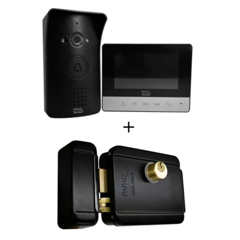 Kit Segurança Papaiz: Vídeo Porteiro Aa-irv4c + Fechadura Elétrica Aa-erl200p