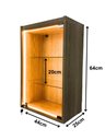 Ver imagem 2 de Vitrine Suspensa Amadeirada Porta Vidro 64x44cm c/ LED Colecionador
