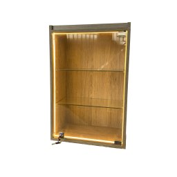 Vitrine Suspensa Amadeirada Porta Vidro 64x44cm C/ Led Colecionador - 4