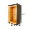 Vitrine Suspensa Amadeirada Porta Vidro 64x44cm C/ Led Colecionador - 2