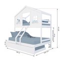Ver imagem 3 de Treliche Casal/ Solteiro Casinha Dos Sonhos Madeira Maciça Branco Housin