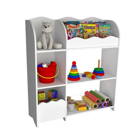 Organizador Brinquedos e Livros Infantil Alejandro 100% Mdf