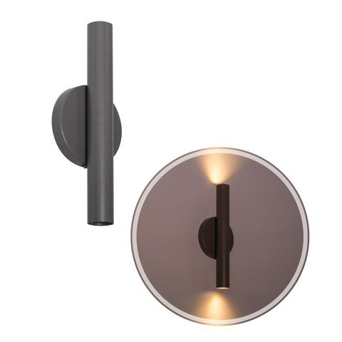 Arandela Tubo Cilindro 30cm 2 Fachos Cinza P/ 2 Mr11 St2773