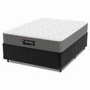 Ver imagem 1 de Cama Box com Colchão Queen Splendido Molas Ensacadas Tecido Malha Suede Cinza Preto Metalurgia