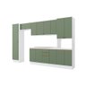 Cozinha Modulada Celeste Kappesberg 100% Mdf Branco/verde 360cm - 4