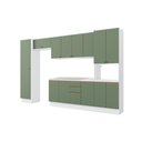 Ver imagem 4 de Cozinha Modulada Celeste Kappesberg 100% Mdf Branco/verde 360cm