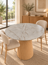 Ver imagem 1 de Mesa de Jantar Redonda 100cm em MDF Pietra Bronze