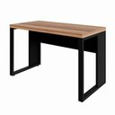 Ver imagem 3 de Escrivaninha P/ Trabalho 1,20m X 60cm Pé Metal Nogal Pr F5 Cor:nogal com Preto