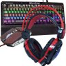 Kit Teclado Mecânico Mouse Headset Gamer Profissional Usb Abnt2 Led Bkgx1 Gm705 Ghx30 Vinho Vermelho - 1
