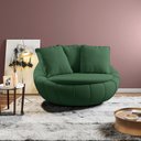 Ver imagem 2 de Kit 2 Poltronas Giratória Sala de Estar com Almofadas Afrodite Verde Veludo G45 - Gran Belo