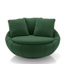 Ver imagem 5 de Kit 2 Poltronas Giratória Sala de Estar com Almofadas Afrodite Verde Veludo G45 - Gran Belo