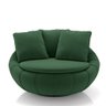 Kit 2 Poltronas Giratória Sala de Estar com Almofadas Afrodite Verde Veludo G45 - Gran Belo - 5
