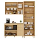 Ver imagem 5 de Cozinha Compacta 100 MDF 3 Peças com Tampo e Cristaleira 190cm Aura Luciane Móveis