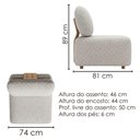 Ver imagem 3 de Poltrona Modular e Puff Block Pes Madeira Boucle Tce 1018 Moll