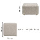 Ver imagem 4 de Poltrona Modular e Puff Block Pes Madeira Boucle Tce 1018 Moll