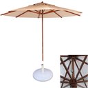 Ver imagem 1 de Kit Ombrelone Completo 2,40m com Haste de Madeira e Base Inclusa - Nossa Kasa