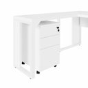 Ver imagem 5 de Mesa de Escritório em L 170 cm X 160 cm 40mm Pés Metal com Gaveteiro F5 Office Cor:Branco