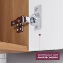 Ver imagem 7 de Cozinha Pérola 200cm 4 Peças com Rodapé e Tampo Branco/Freijó Yescasa