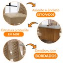 Ver imagem 6 de Mesa para Sala de Jantar Aida 180cm Mdf Canto Copo com Vidro e 6 Cadeiras Safira