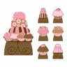 Kit Decoração de Festa Totem Display 8 Peças Cupcakes e Bolo Inove Adesivos Lt099tdp - 3