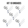Kit 10 Abraçadeira + 10 Rabicho Lâmpada Tubular T8 Led Fluorescente Bivolt - 8